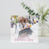 Happy Mothers Day写真&ピンクフローラ シーズンカード (スタンド正面)