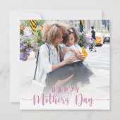 Happy Mothers Day写真&ピンクフローラ シーズンカード (正面)