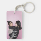 Happy Mother's Day最高の Momのモダンカスタム写真 キーホルダー (裏面)