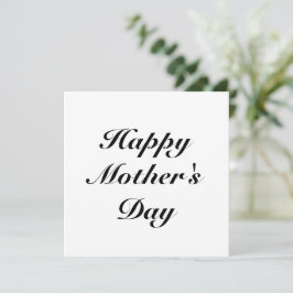 Happy Mother's Day白黒脚本エレガント カード