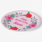 Happy Mother's Day編集ネーム祖母ナナ ペーパープレート (アングル)