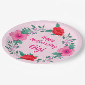 Happy Mother's Day編集ネーム祖母Gigi ペーパープレート (アングル)