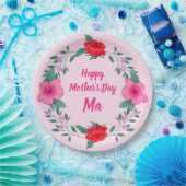 Happy Mother's Day編集名Ma ペーパープレート (パーティー)