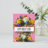 HAPPY MOTHERS DAY花フローラピンク 招待状 (スタンド正面)