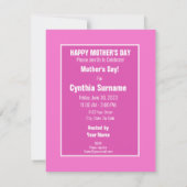 HAPPY MOTHERS DAY花フローラピンク 招待状 (裏面)