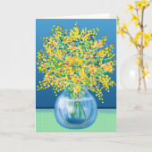 Happy Mothers Day花瓶 カード (黄色い花)