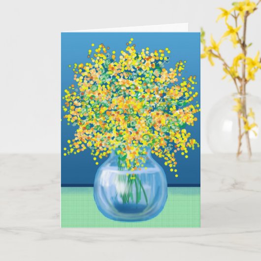 Happy Mothers Day花瓶 カード (黄色い花)