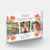 Happy Mother's Day花3枚の写真フォトブロック フォトブロック (左)