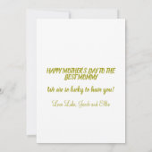 Happy Mother's Day金ゴールドスクリプトフォトコラージカード 招待状 (裏面)