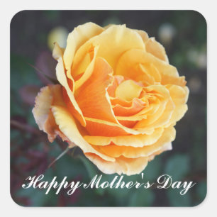 Happy Mother's Day顔バラ#3シール スクエアシール