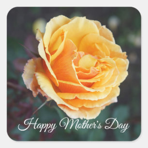 Happy Mother's Day顔バラ#3シール スクエアシール