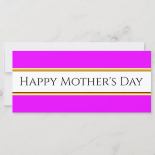 HAPPY MOTHER'S DAY鮮やかなピンクの白ストライプ色
