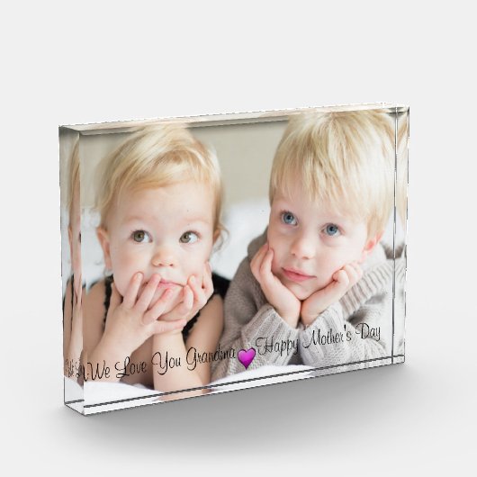 Happy Mother's Day、カスタムPhotoパーソナライズされた, フォトブロック (左)