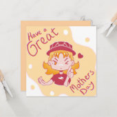 Happy Mothers day. カード (正面/裏面インサイチュ)