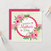 Happy Mother's Day カード (正面/裏面インサイチュ)