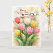 Happy Mother's Day  カード (黄色い花)