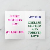 HAPPY MOTHER'S DAY カード (内部)