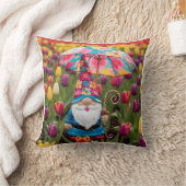 Happy Mother's Day：チューリップフィールドの格言 クッション (ブランケット)