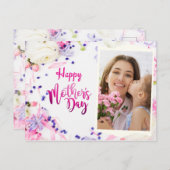 Happy Mother's Day パーソナライズされた Photo ポストカード (正面/裏面)