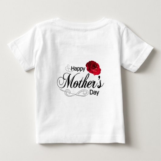 Happy Mother's Day -フローラ・トリビュートTシャツ ベビーTシャツ (裏面)