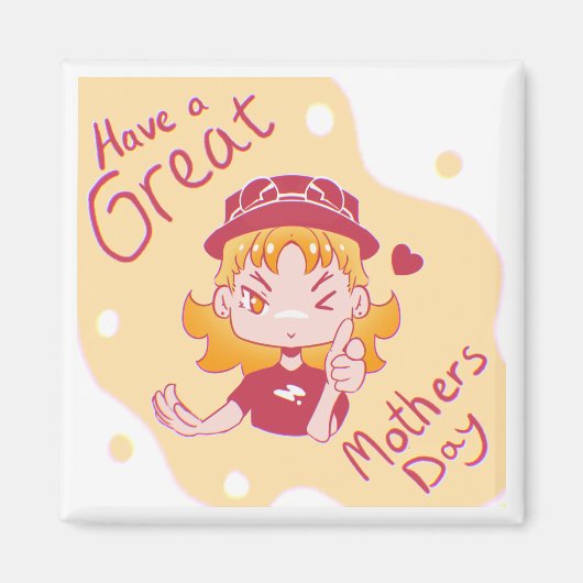 Happy Mothers day. マグネット (正面)