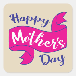 Happy Mother's Day – マット、Sm., スクエアシール