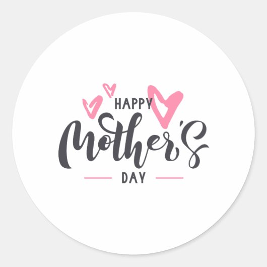 Happy Mother's Day ラウンドシール (正面)