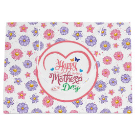 Happy Mothers Day ラージペーパーバッグ