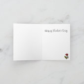 Happy Mother's Day – レッドローズ カード (内部)