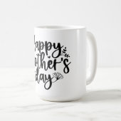 Happy Mother's Day – 愛のお祝い コーヒーマグカップ (正面右)