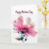 Happy Mother's Day 感謝してい &  Love You ユニーク カード (黄色い花)