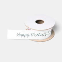 Happy Mothers Day - 白地にピンクのモクレン