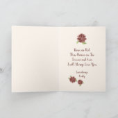 Happy Mother's Day – 赤デイジー枠。 カード (内部)