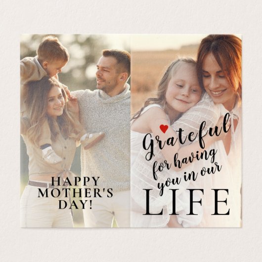 Happy Mother's Day 2枚パーソナライズされたの写真と文字 (外部フラット)