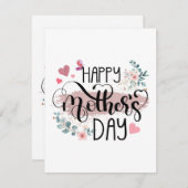 Happy Mother's Day 2025 Women Momのかわいいフローラ エンクロージャーカード (正面/裏面)