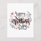 Happy Mother's Day 2025 Women Momのかわいいフローラ エンクロージャーカード (裏面)