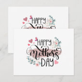 Happy Mother's Day 2025 Women Momのかわいいフローラ エンクロージャーカード (正面/裏面)