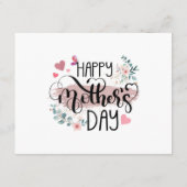 Happy Mother's Day 2025 Women Momのかわいいフローラ エンクロージャーカード (裏面)