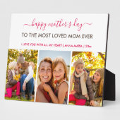Happy Mothers Day 3フォトコラージュパーソナライズされた フォトプラーク (側面)