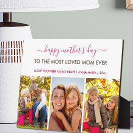 Happy Mothers Day 3フォトコラージュパーソナライズされた フォトプラーク
