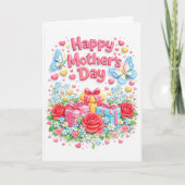 Happy Mother's Day 3D effect Greeting Card カード (正面)