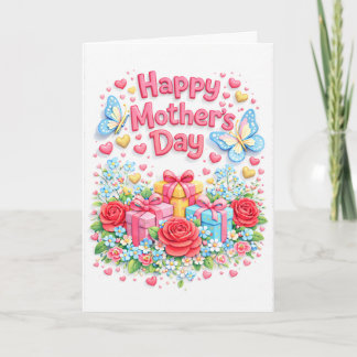 Happy Mother's Day 3D effect Greeting Card カード