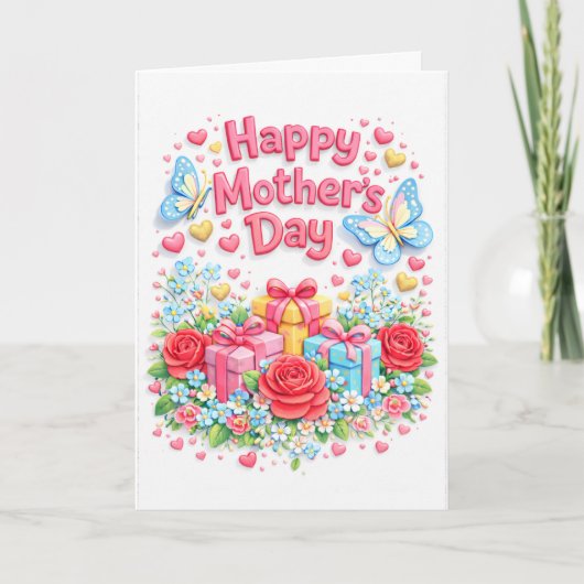 Happy Mother's Day 3D effect Greeting Card カード (正面)