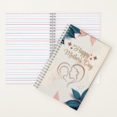 Happy Mother's Day、5.5インチx 8.5インチスパイラルノートブック ノートブック (内側)