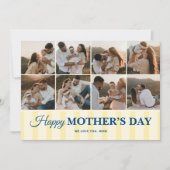 Happy Mothers Day 8 Photo Flat Greeting Card カード (正面)