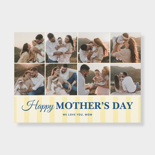 Happy Mothers Day 8 Photo Flat Greeting Card カード