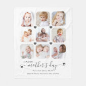 Happy Mothers Day 9の写真パーソナライズされた フリースブランケット (正面)