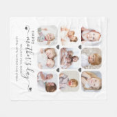 Happy Mothers Day 9の写真パーソナライズされた フリースブランケット (正面(横))