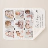 Happy Mothers Day 9写真パーソナライズされた シェルパブランケット (正面(横))