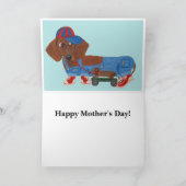 Happy Mother's Day Baby Dachshund シーズンカード (内部)
